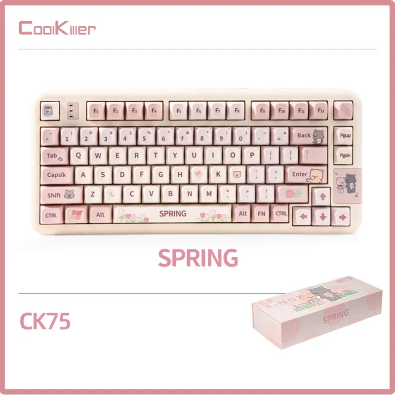 CoolKiller Spring Cute Wireless Mechanical Keyboard