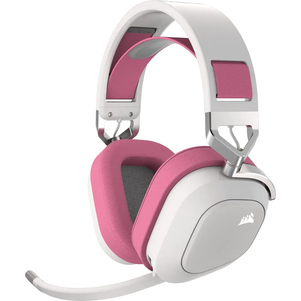 【優惠價】Corsair HS80 RGB Wireless Premium Gaming Headset with Spatial Audio – Pink Elixir CA-901123A-AP