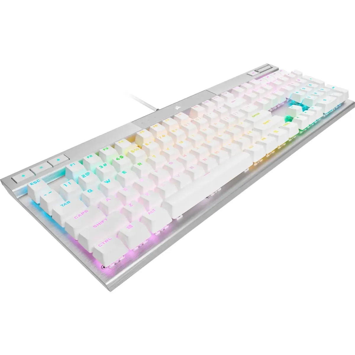 Corsair K70 PRO RGB Optical-Mechanical Gaming Keyboard - Corsair OPX switches - White