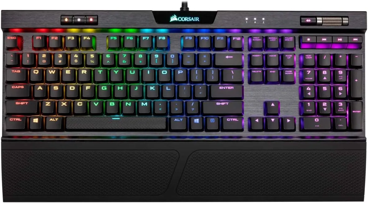 Corsair K70 RGB MK.2 Low Profile RAPIDFIRE Mechanical Gaming Keyboard - CHERRY® MX Low Profile Speed CH-9109018-NA