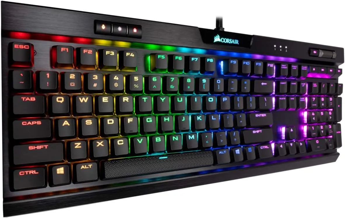 Corsair K70 RGB MK.2 Low Profile RAPIDFIRE Mechanical Gaming Keyboard - CHERRY® MX Low Profile Speed CH-9109018-NA