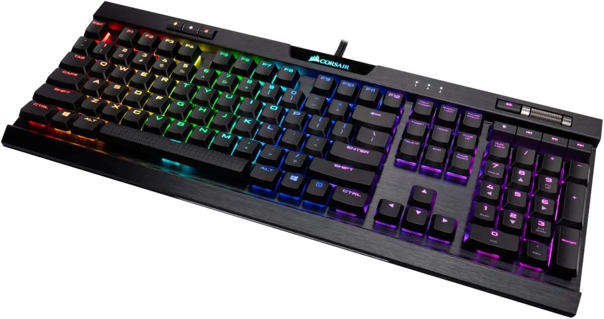 Corsair K70 RGB MK.2 Low Profile RAPIDFIRE Mechanical Gaming Keyboard - CHERRY® MX Low Profile Speed CH-9109018-NA