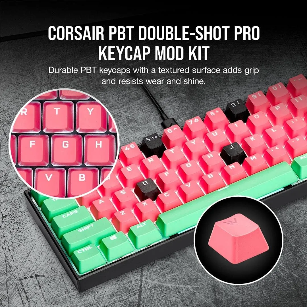 Corsair PBT DOUBLE-SHOT PRO Keycap Mod Kit - Rogue Pink CH-9911070-NA