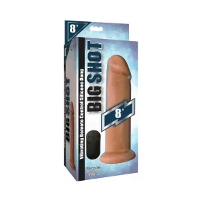 Curve Toys Big Shot 8 in. Vibrating Silicone Dildo with Suction Cup Light