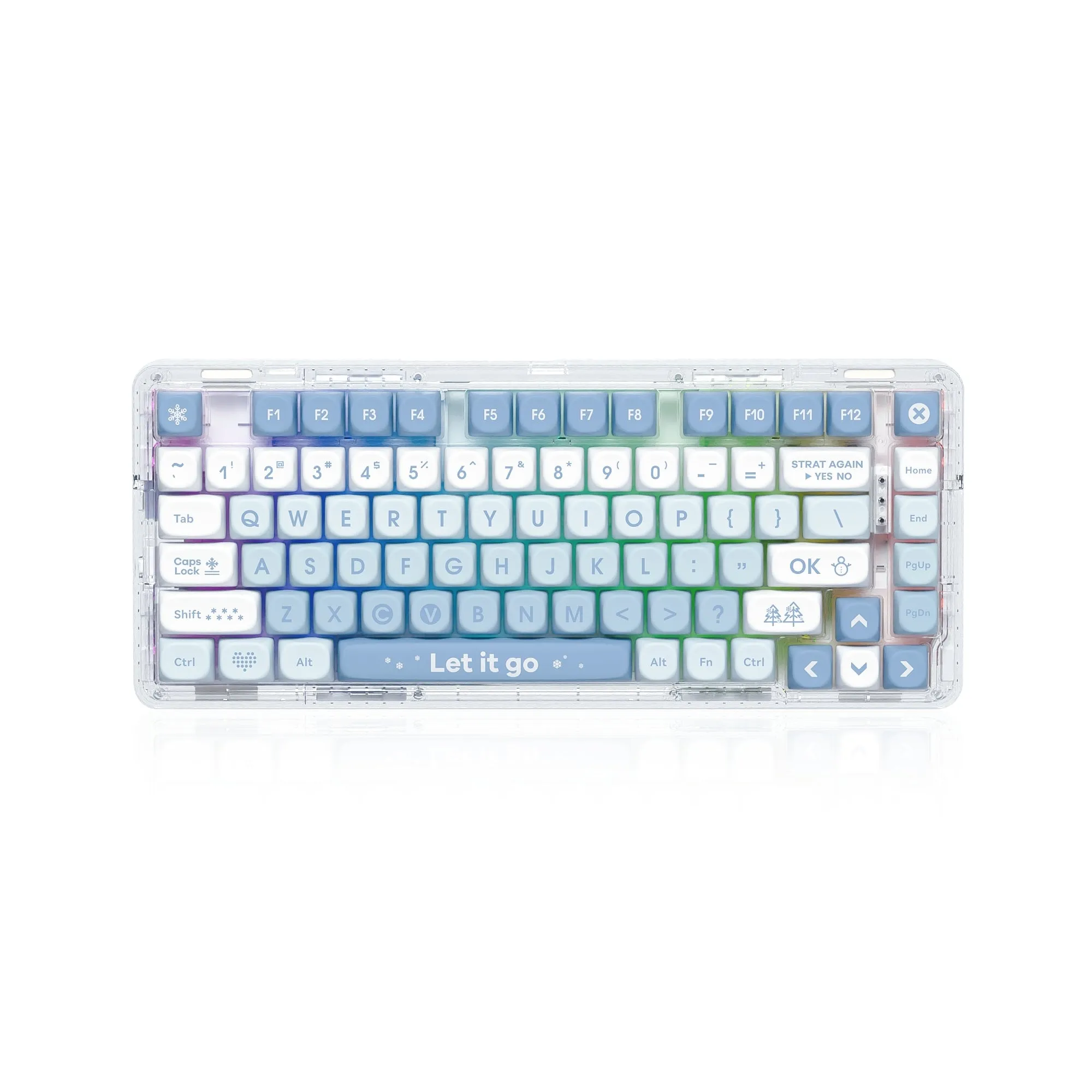 D82 Snowflakes Wireless Keyboard