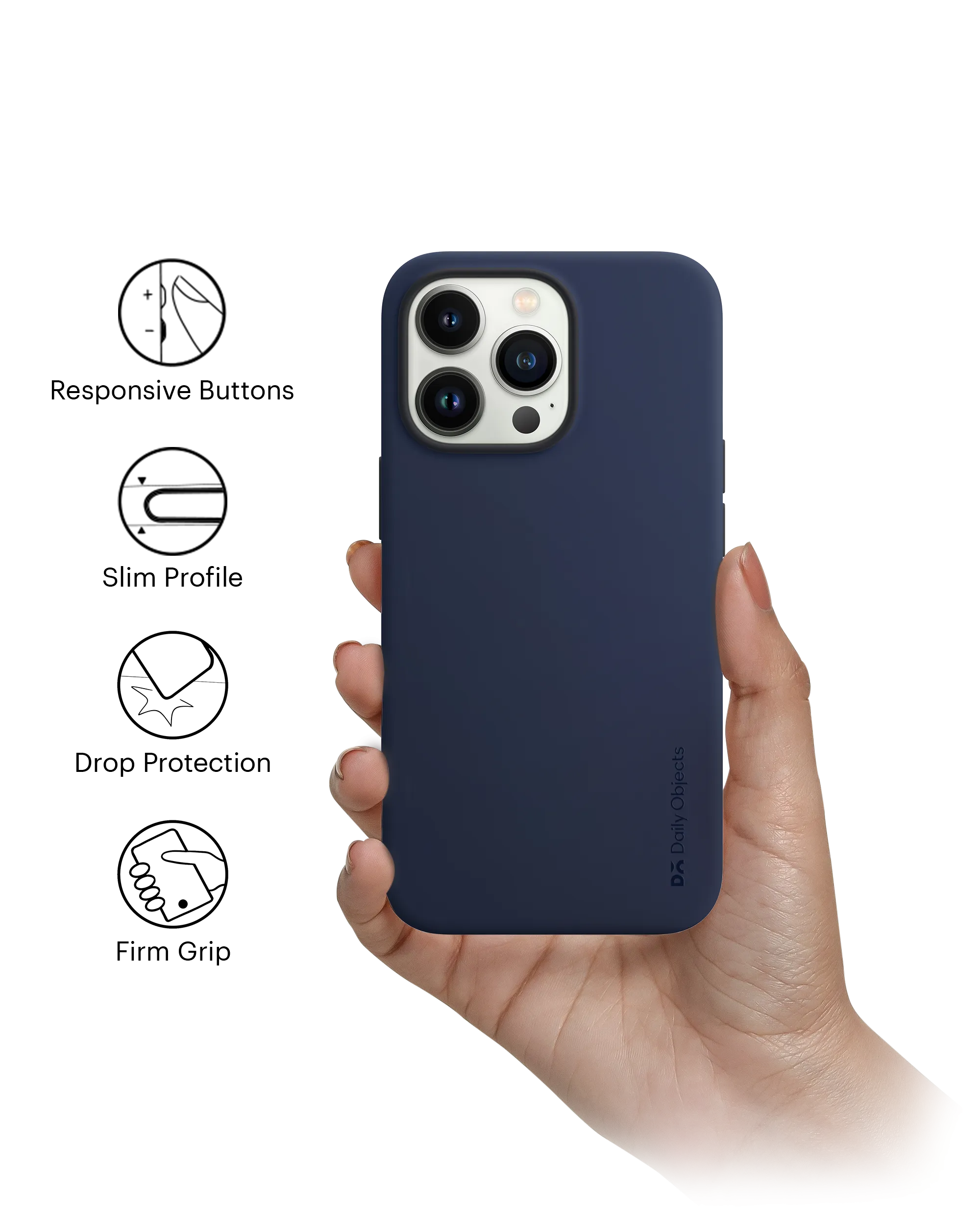 DailyObjects Blue Flekt Silicone Phone Case Cover For iPhone 14 Pro Max