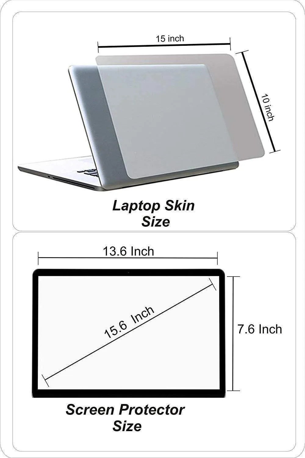 Dealsplant 15.6" Laptop Skin Combo 4 in 1 For keyboard, Display, Wrist Track pad and Laptop lid