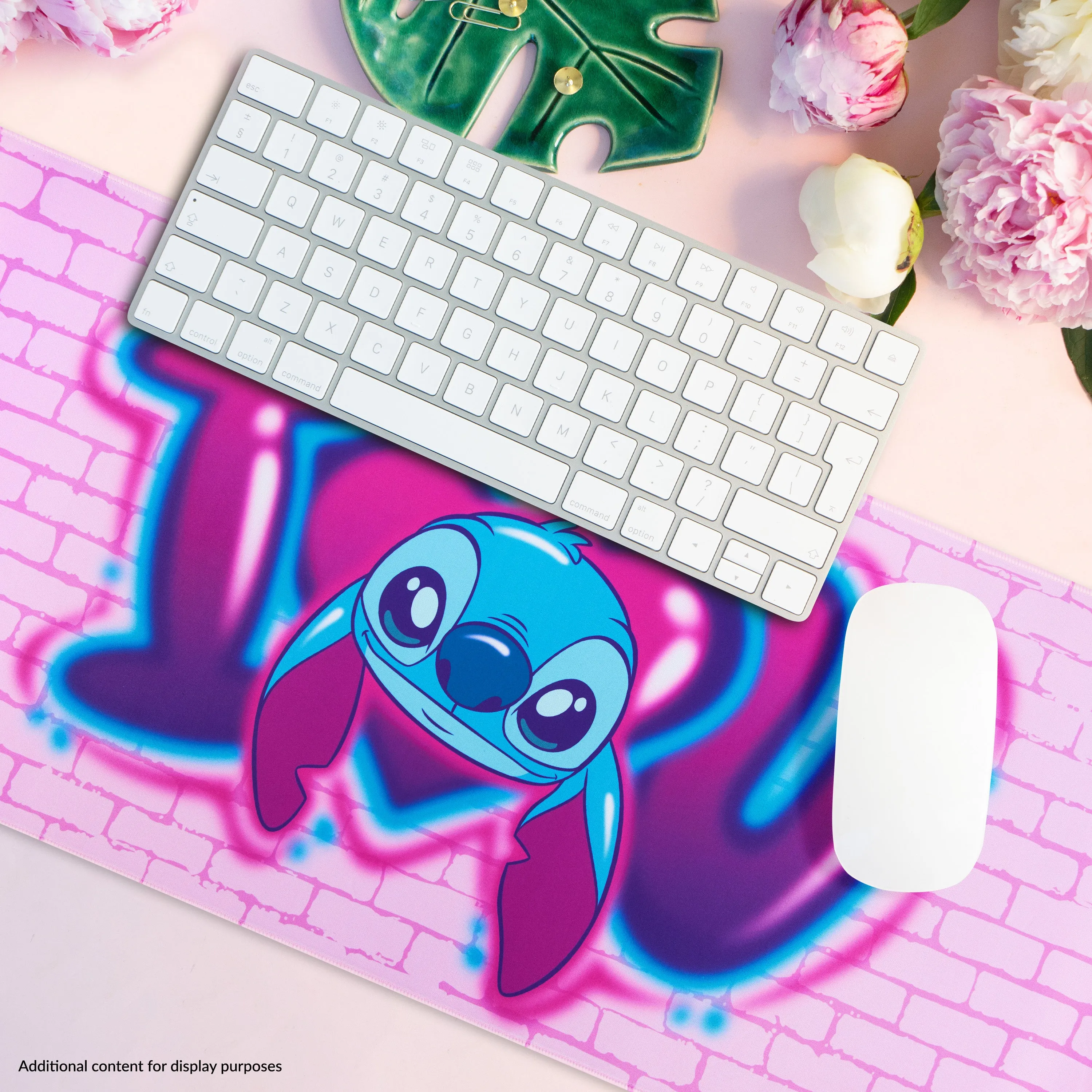 Disney Stitch Desk Mat, Large Mouse Mat - Pink Stitch