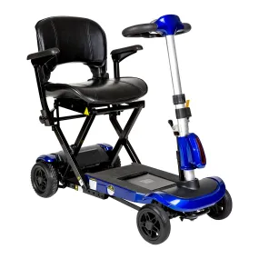 Drive Medical flex-auto ZooMe Auto-Flex Folding Travel Scooter, Blue