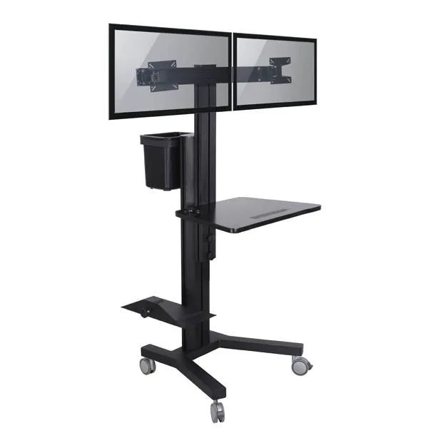 Dual Computer Mobile Cart com Workstation (MCT09-B)