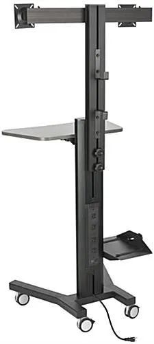 Dual Computer Mobile Cart com Workstation (MCT09-B)