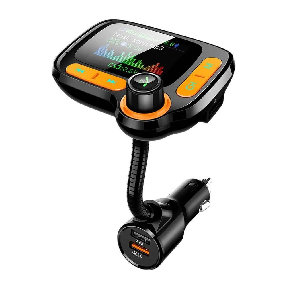 Dual USB Charging Bluetooth FM Transmitter for Car