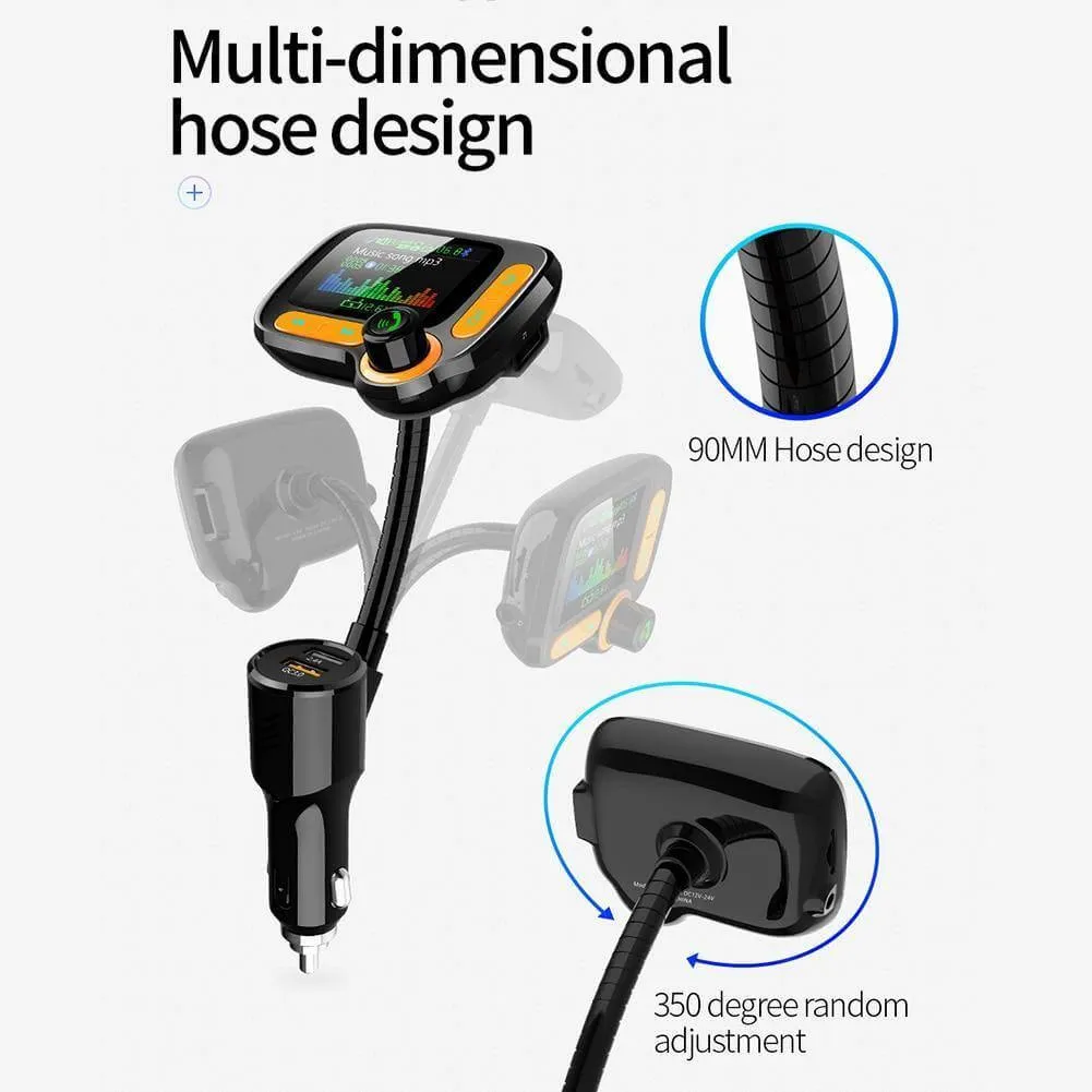 Dual USB Charging Bluetooth FM Transmitter for Car