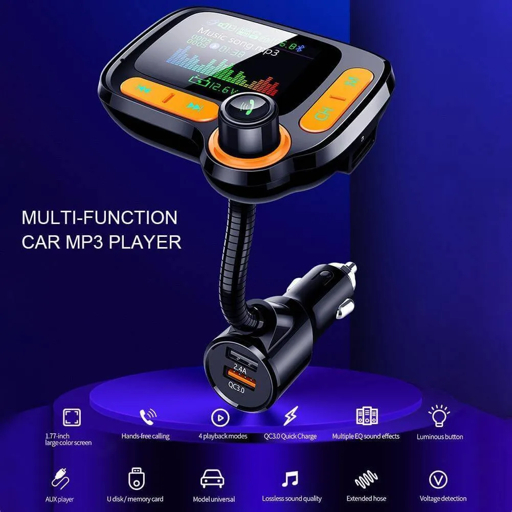 Dual USB Charging Bluetooth FM Transmitter for Car