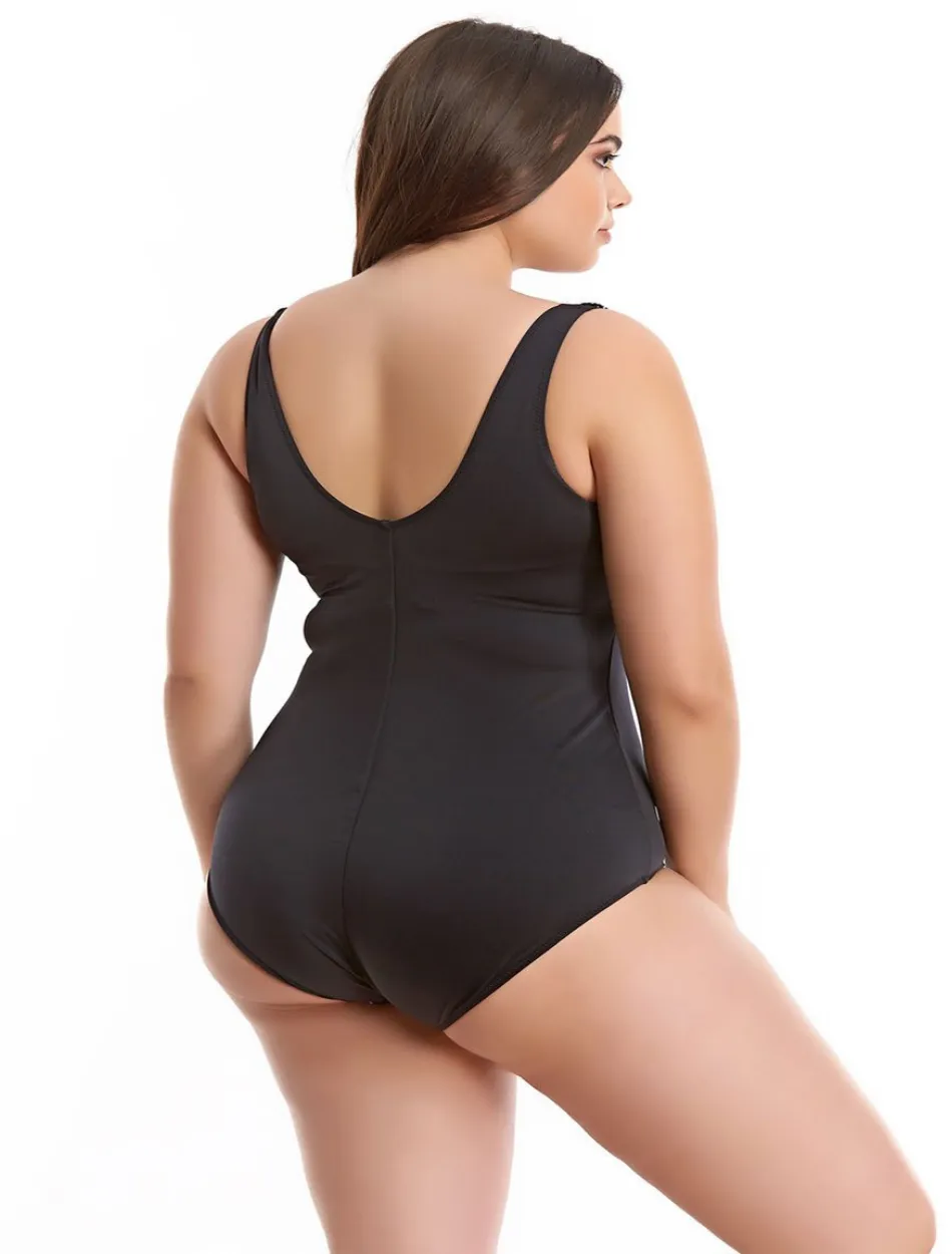 Elomi Swim Indie Molded Cups One Piece Swim Suit in Black