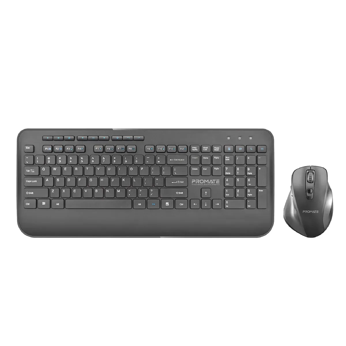 Ergonomic Full-Size Wireless Keyboard & Mouse Combo with Palm Rest