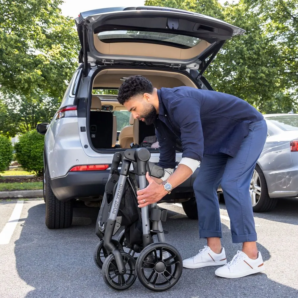 Evenflo Pivot Xpand Modular Travel System with LiteMax Infant Car Seat - Ayrshire Black