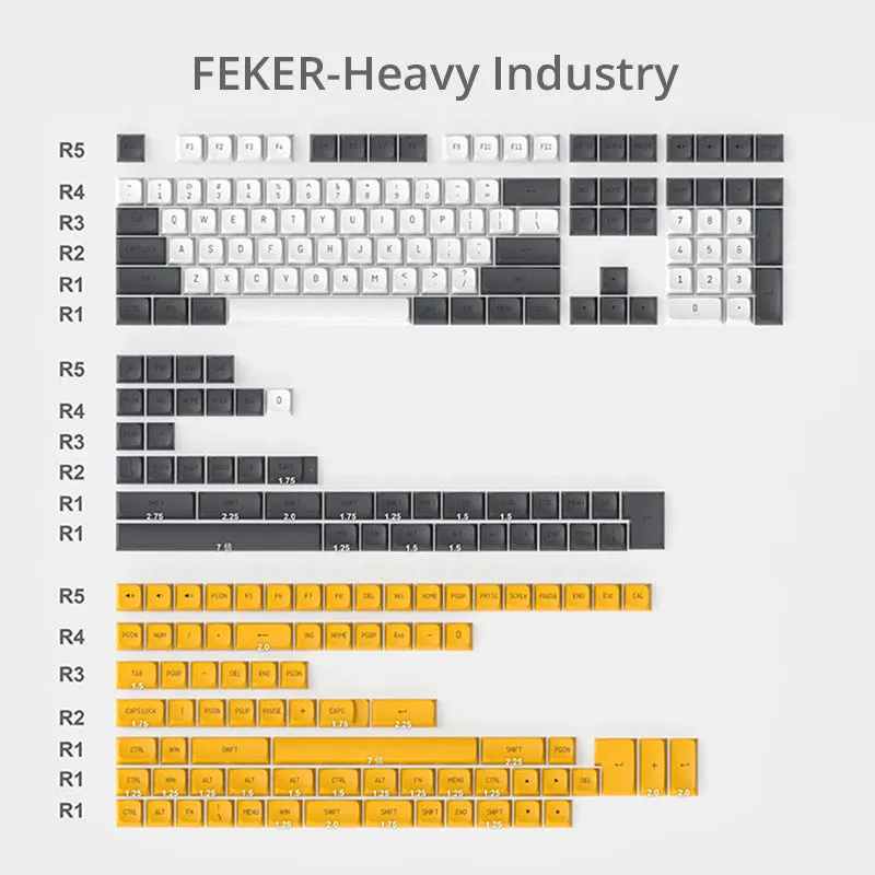 FEKER 226 Keys CSA Profile PBT Doubleshot Keycap Set