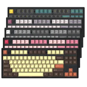 Flesports MK870 Mechanical Keyboard GJ KEYCAPS Kit Full RGB Hot Swap Backlit LED NKRO Transparent Black Case Programmable USB C jockey WOB Keycap