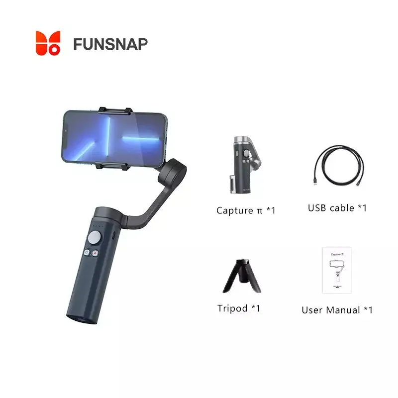 Funsnap Capture π (Pi) 3 Axis Smartphone Handheld Gimbal Stabilizer