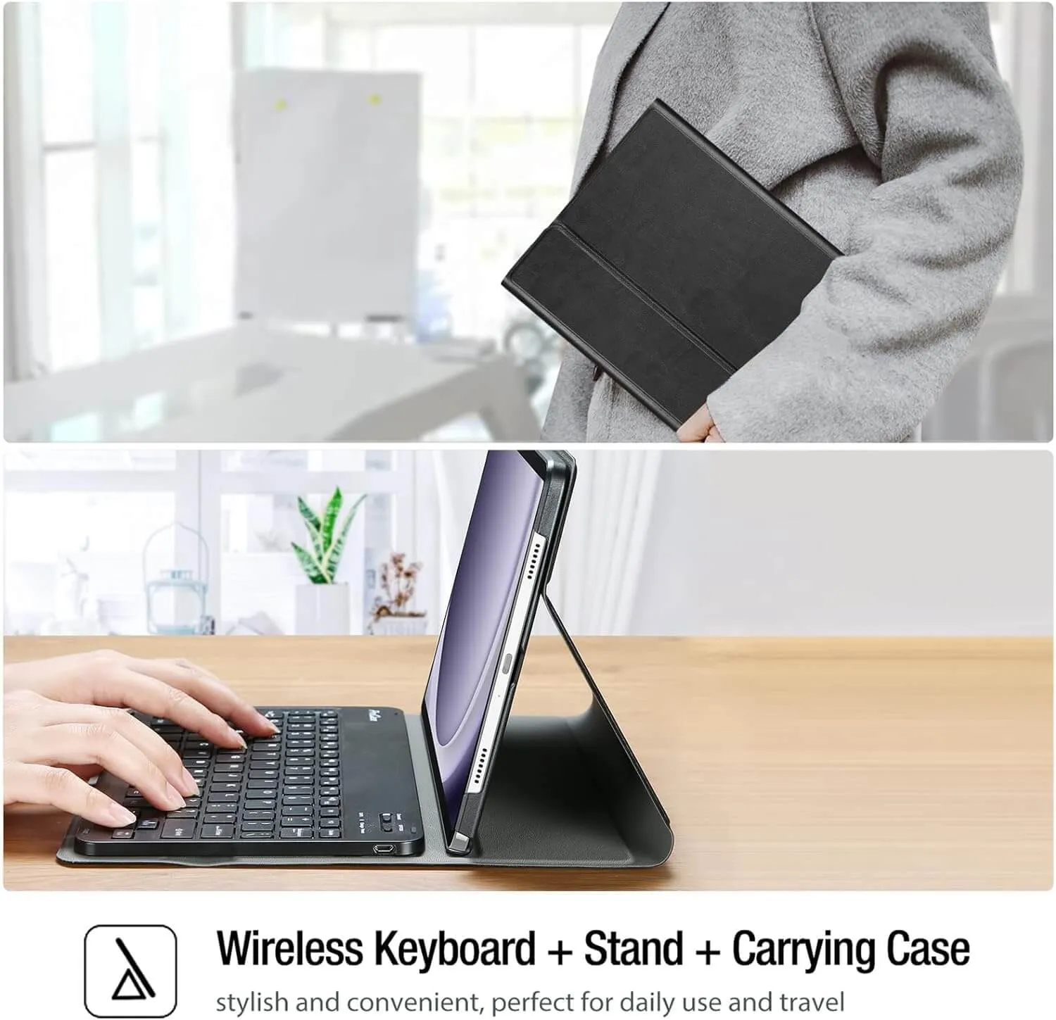 Galaxy Tab A9 Plus 11 Inch 2023 PU Leather Keyboard Case | ProCase