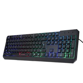 Gaming 104 USB Wired Pro Keyboard with 7 Colors LED Backlight Gaming Keyboard for PC Notebook