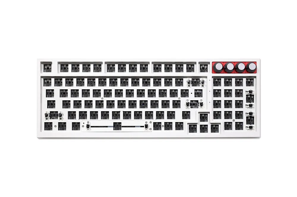 GK980 Gasket hot swappable 98% Custom Mechanical Keyboard Kit support split spacebar rgb switch leds type c has software