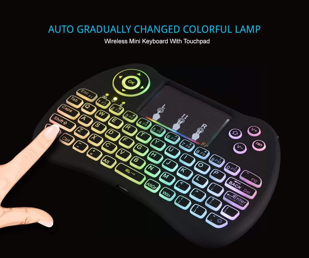 H9 Mini Hand-held Backlight Keyboard Air Mouse / Remote Control