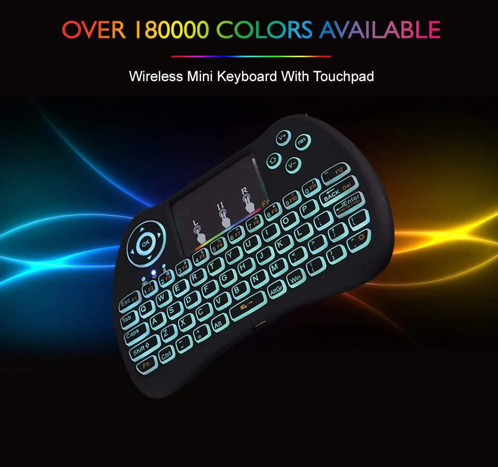 H9 Mini Hand-held Backlight Keyboard Air Mouse / Remote Control