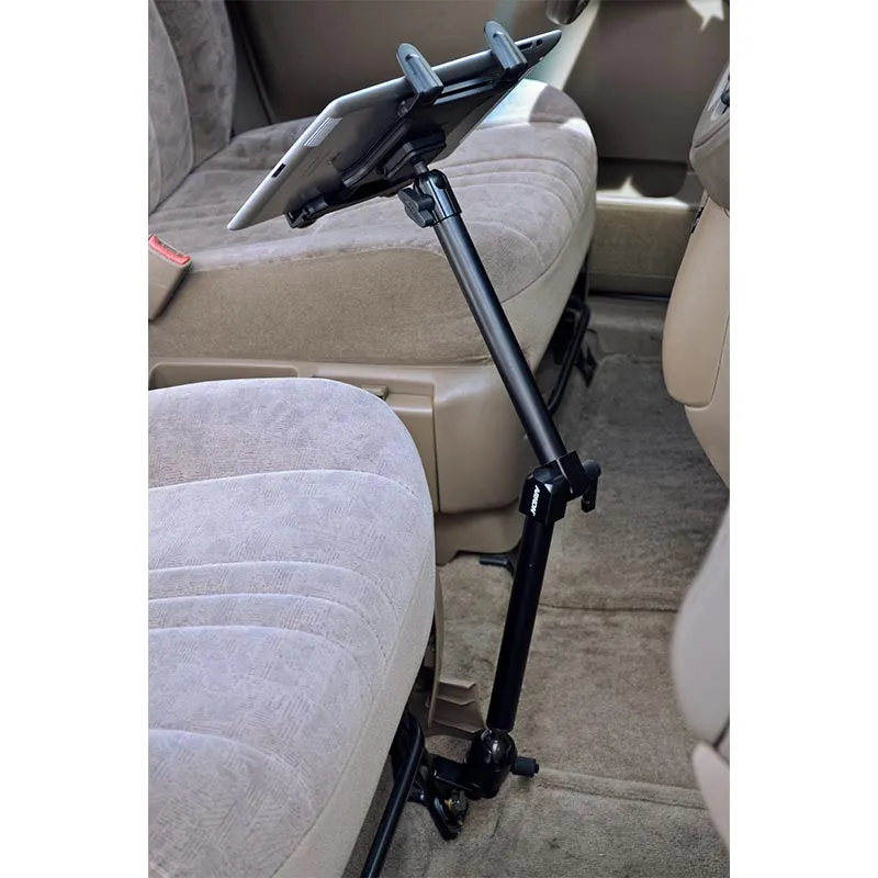 Heavy-Duty Car or Truck Seat Rail Tablet Mount with 22" Arm