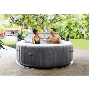 Intex Greywood Deluxe Purespa Hot Tub Including Head Rest, Led Lighting & Wireless Control Panel- 4 Person