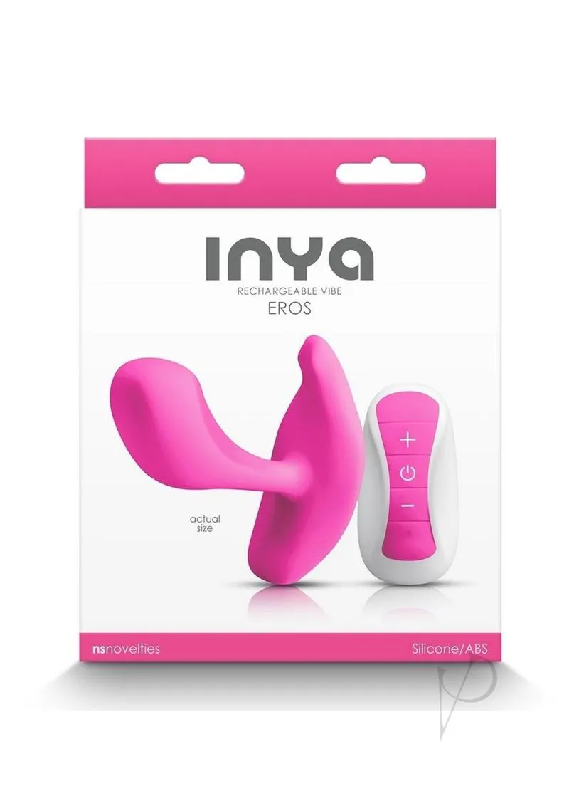 Inya Eros Rechargeable Silicone Vibrating Stimulator with Remote Control Pink