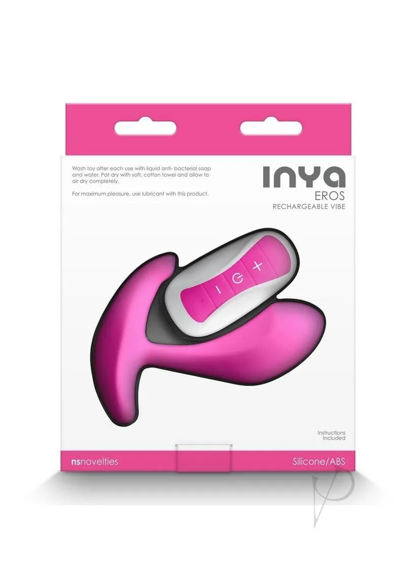 Inya Eros Rechargeable Silicone Vibrating Stimulator with Remote Control Pink