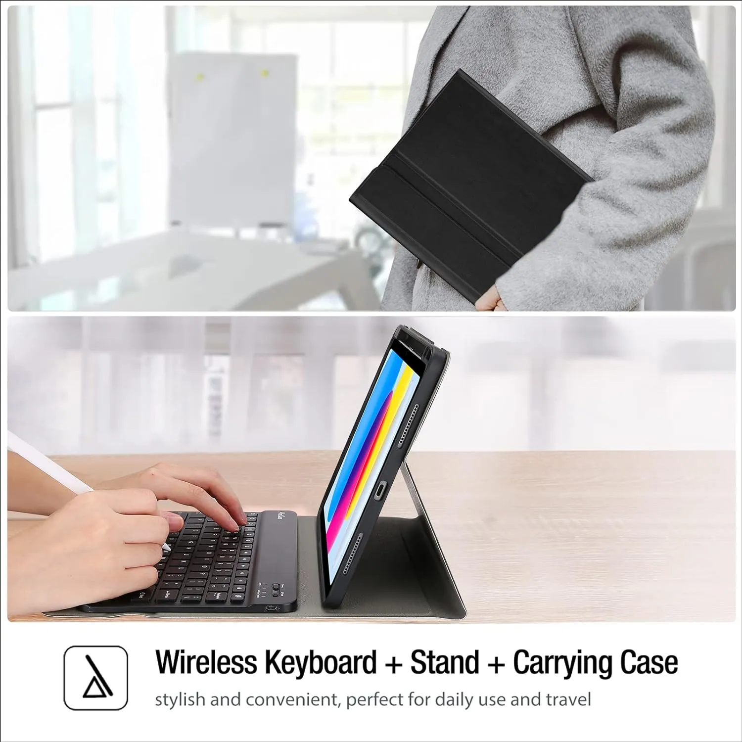 iPad 10th Gen 10.9" Lightweight Case with Detachable Keyboard | ProCase