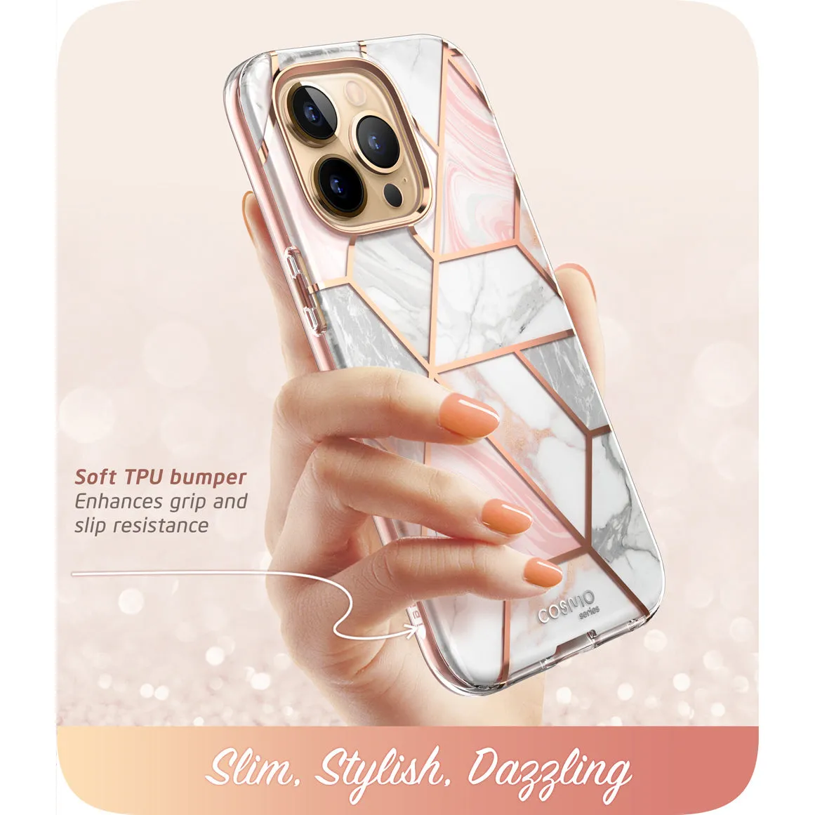 iPhone 13 Pro Cosmo Case(open box) - Marble Pink