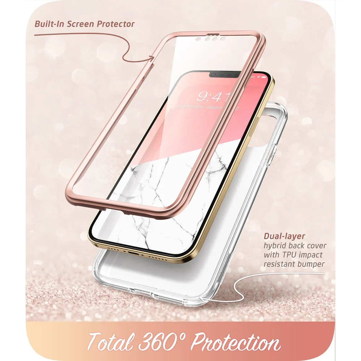 iPhone 13 Pro Cosmo Case(open box) - Marble Pink