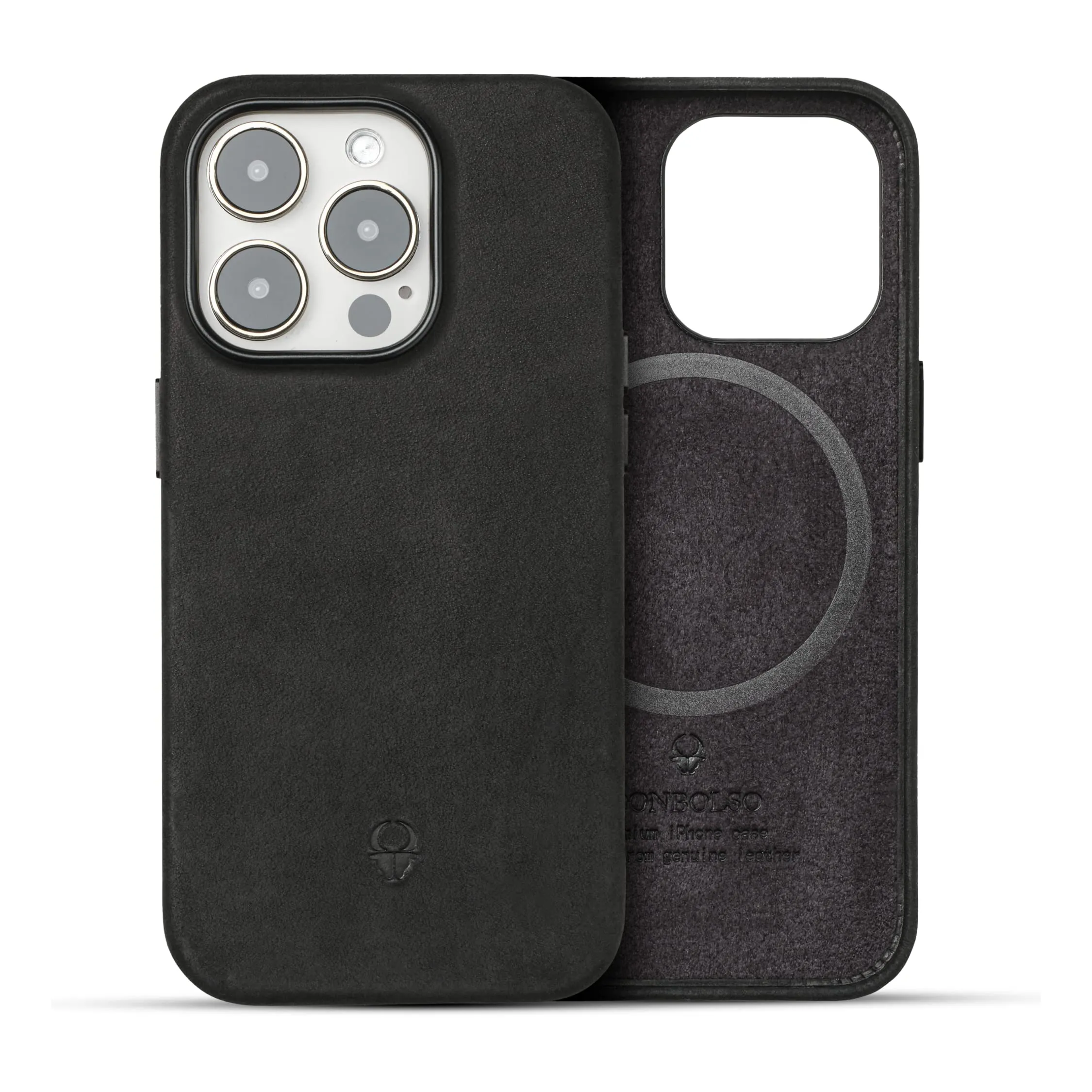 Iphone 13 Pro Leather Case - Genuine Leather For Comfortable Grip - Full