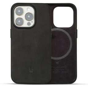 Iphone 14 Pro Case Leather - Apple Iphone Case In Vintage Black - Compatible