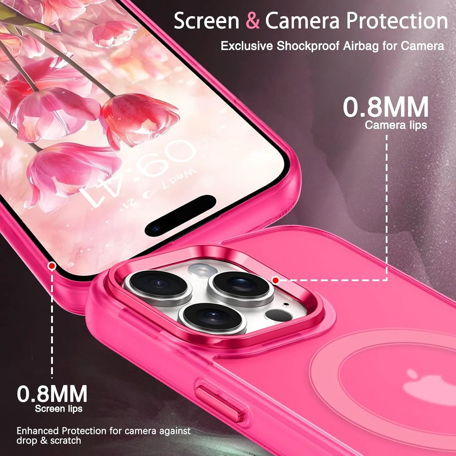 iPhone 16 Pro Translucent Matte Back Full Body Cover Anti-Scratch Shockproof Protective