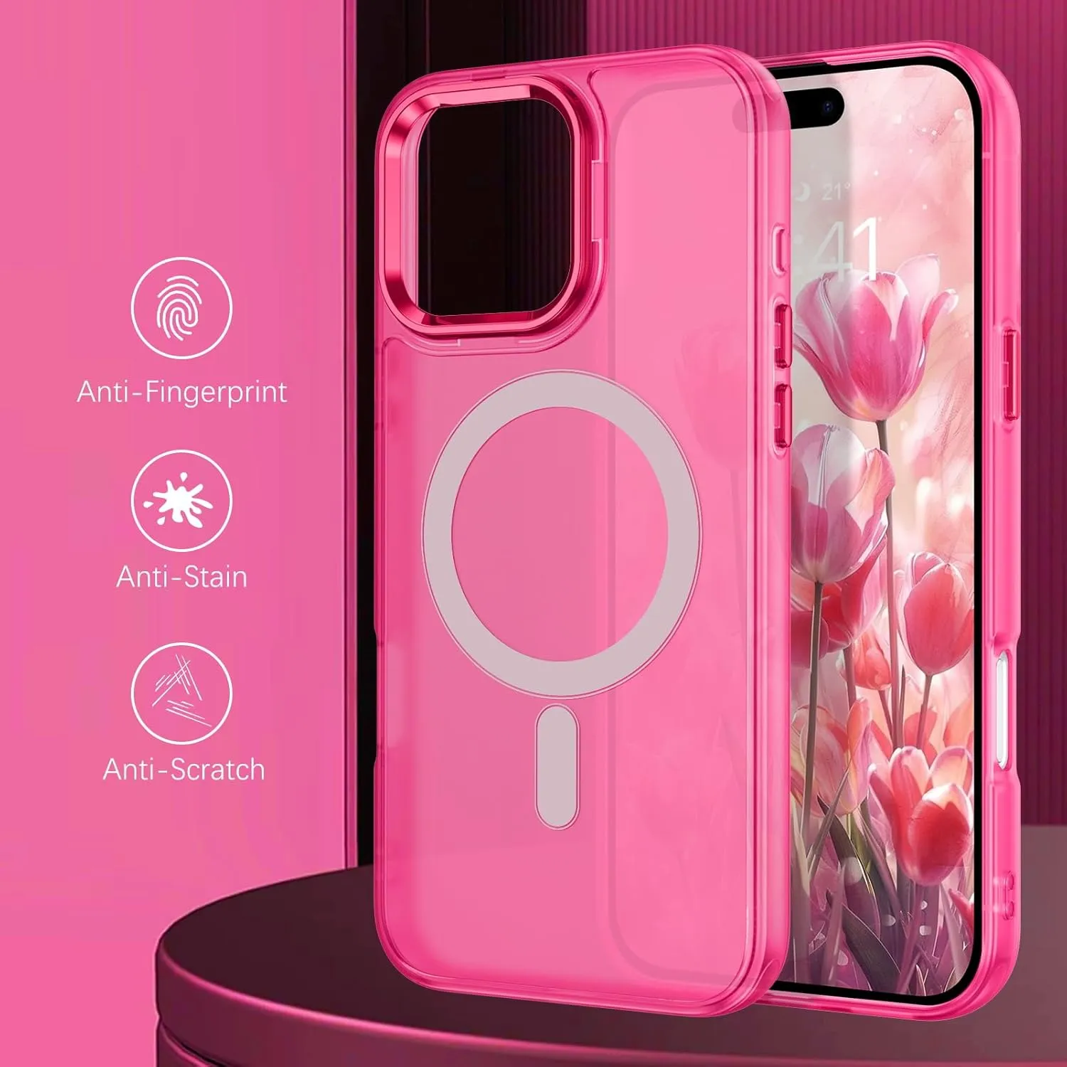 iPhone 16 Pro Translucent Matte Back Full Body Cover Anti-Scratch Shockproof Protective