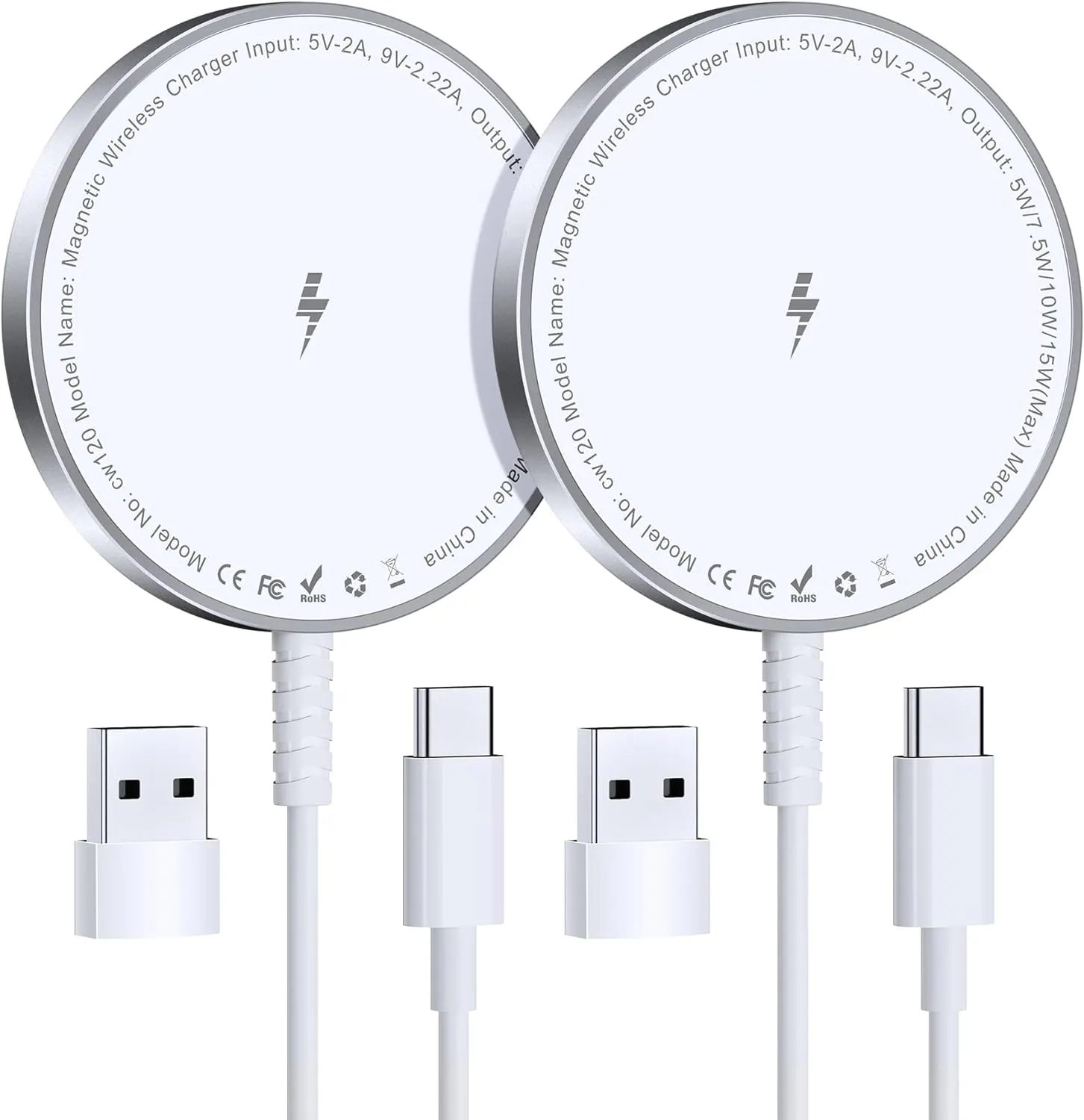 iPhone Mag Safe Charger Fast Charging Pad 2 Pack Compatible Case