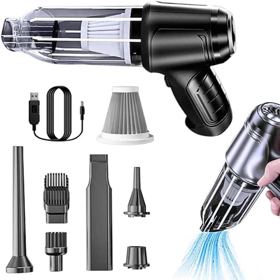 ITEM# 0159   Wireless Handheld Car Vacuum Cleaner, 3 in 1 Keyboard Vacuum Cleaner, 12000PA Powerful Suction Wireless Handheld Mini Vacuum Cleaner, Portable Vacuum Cleaner for Car, Office, Home Cleaning (Watch Video)