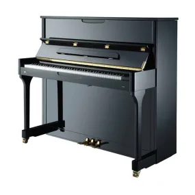 Johannes Seiler GS118D Upright Piano Ebony High Polished With Bench