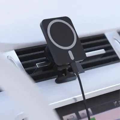 Just Wireless Magnetic Charging for MagSafe Charger Car Mount - Black