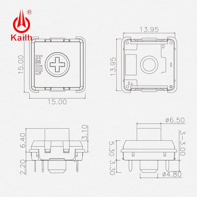 Kailh 1353 Chocolate V2 Low Profile Mechanical Keyboard Switch