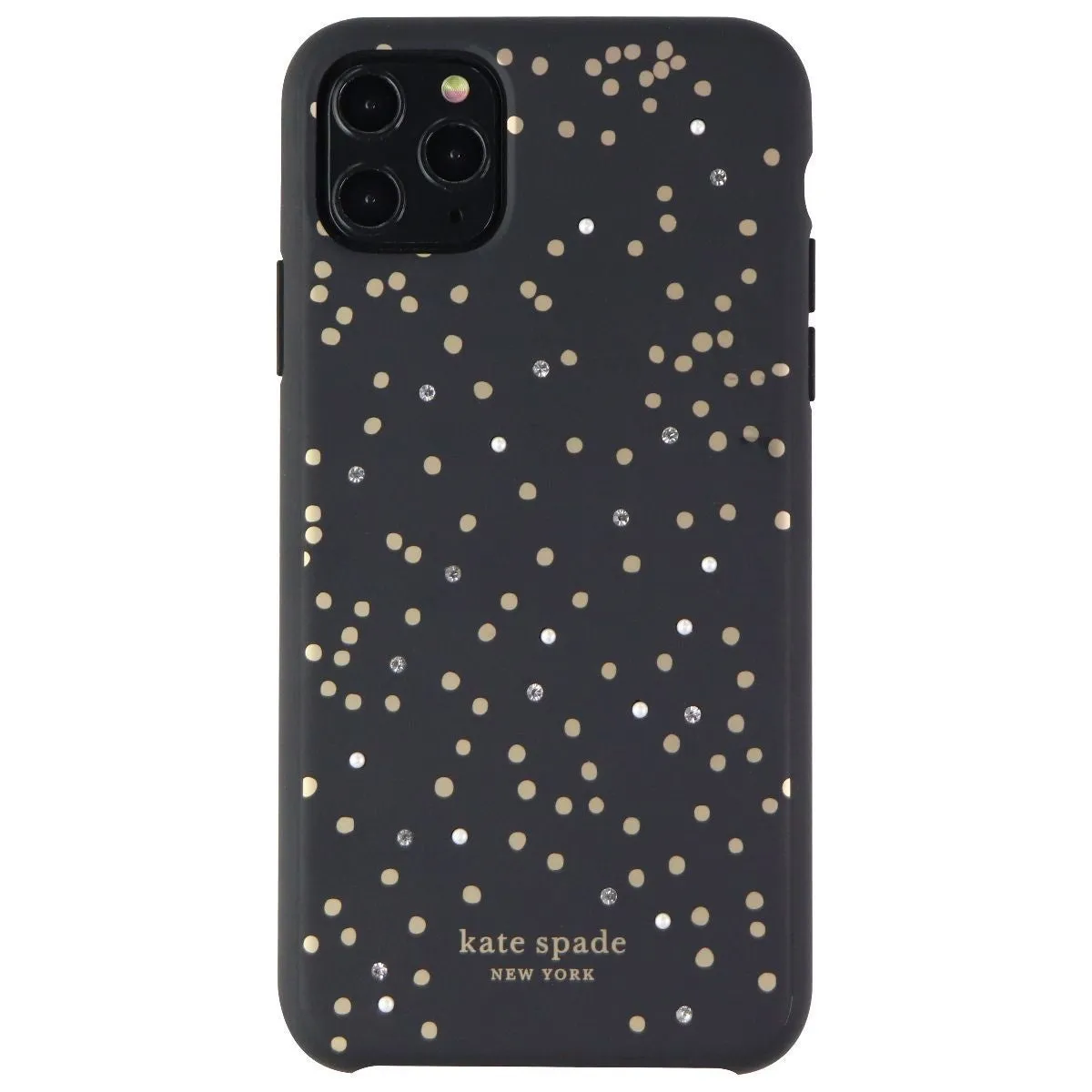 Kate Spade Soft Touch Case for iPhone 11 Pro Max - Black/Gold Dots/Gems