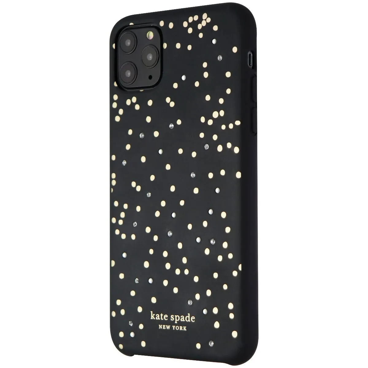 Kate Spade Soft Touch Case for iPhone 11 Pro Max - Black/Gold Dots/Gems