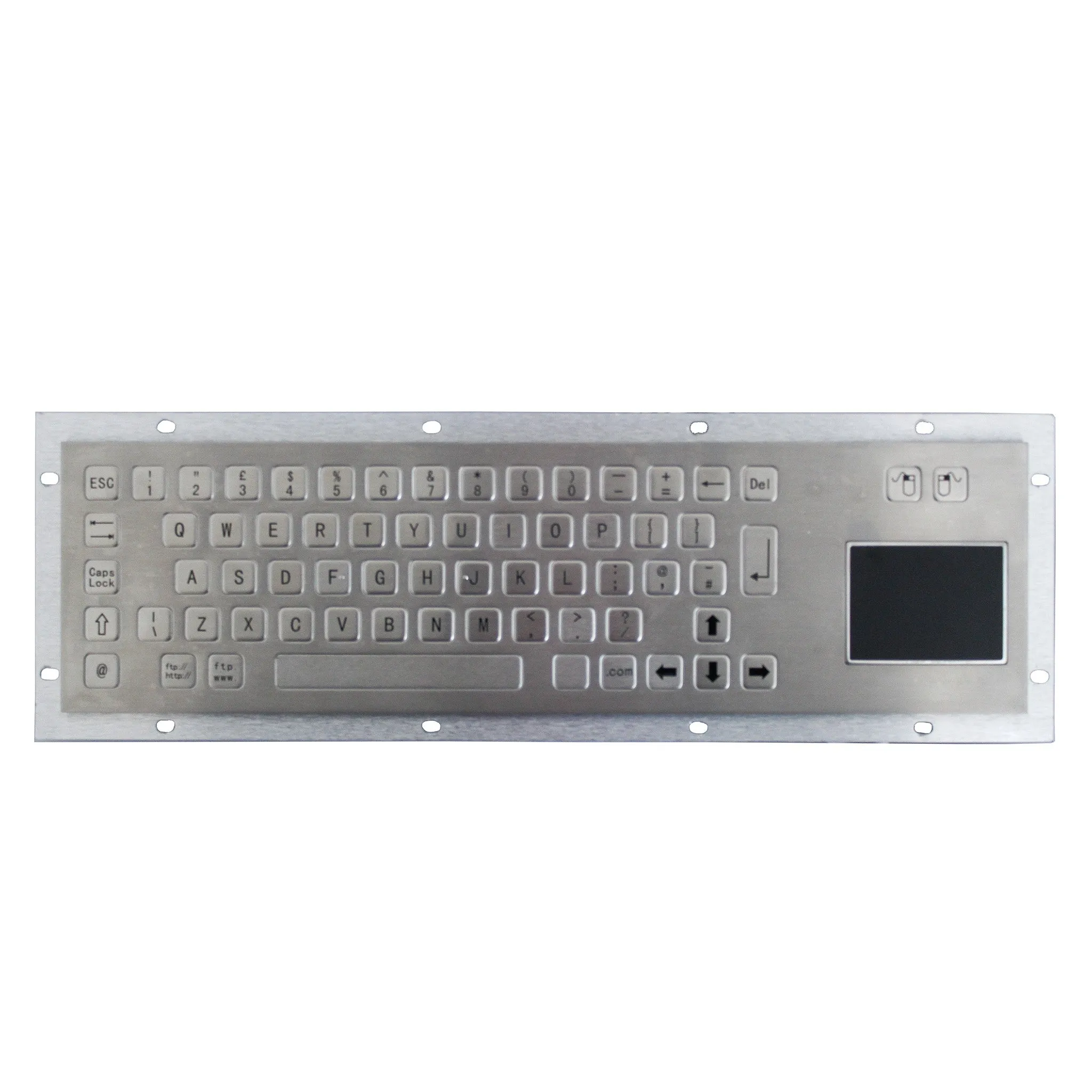 KBS-PC-BT Panel Mount Stainless Steel Keyboard with Touchpad