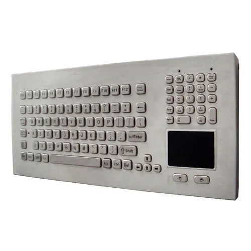 KBS-PC-MT-DESK Desktop Stainless Steel Keyboard with Touchpad and FN Keys