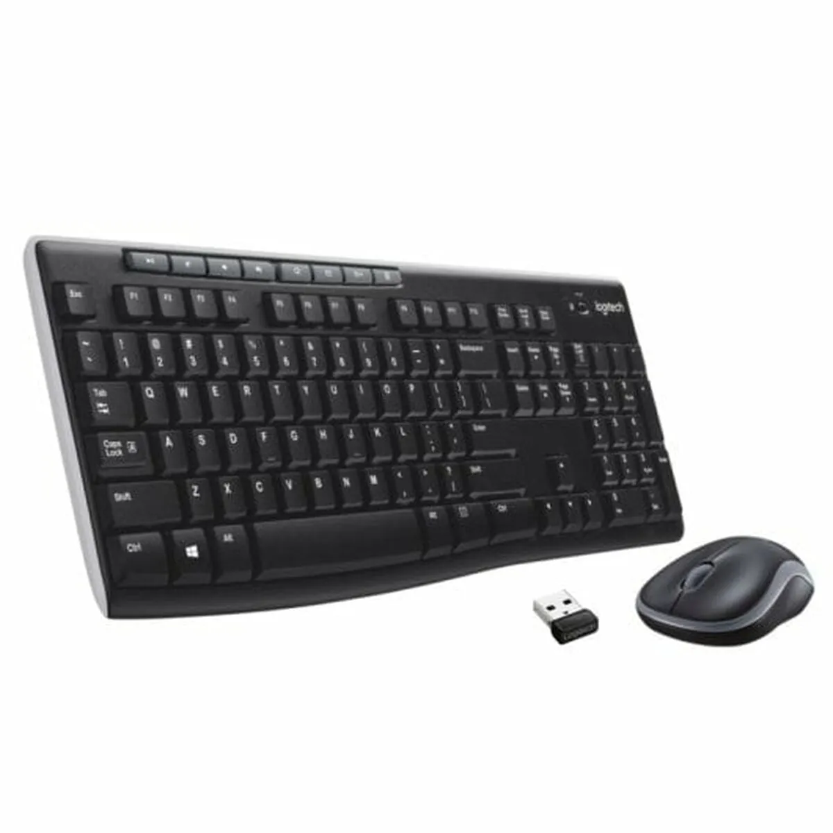 Keyboard and Wireless Mouse Logitech 920-004512 Black Qwerty Italian